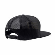 Smittybilt Trucker Hat featuring a black front panel and mesh back, with an embroidered logo on the front.