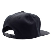 Black snapback hat with "Hoonigan BRACKET X LOGO" embroidered on the front, adjustable strap, and structured crown.