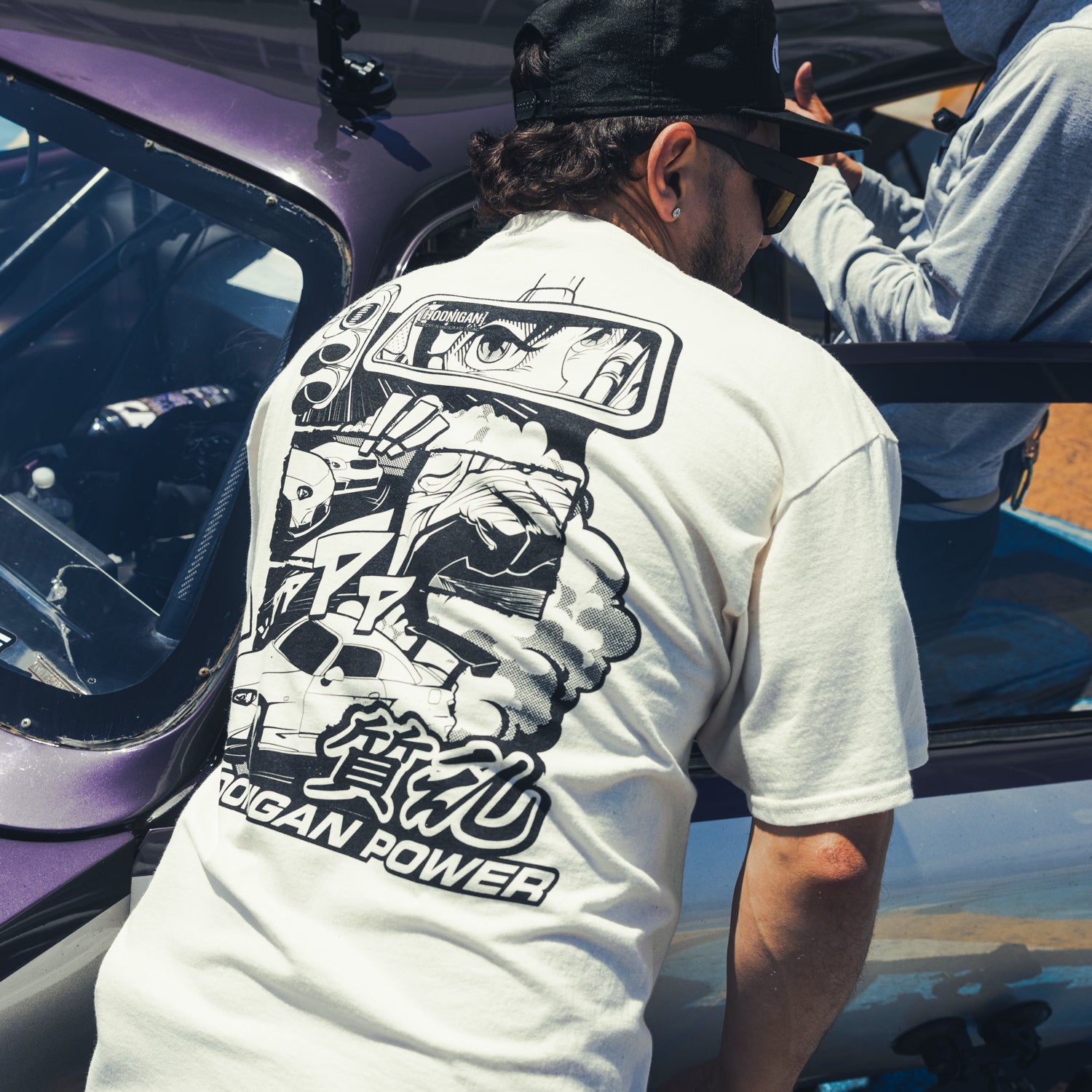 Hoonigan ON SITE Short Sleeve Tee featuring a bold graphic design on a black background.