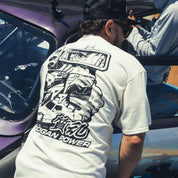 Hoonigan ON SITE Short Sleeve Tee featuring a bold graphic design on a black background.