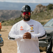 Hoonigan SAFETY THIRD Hard Hat in yellow with black logo and design.