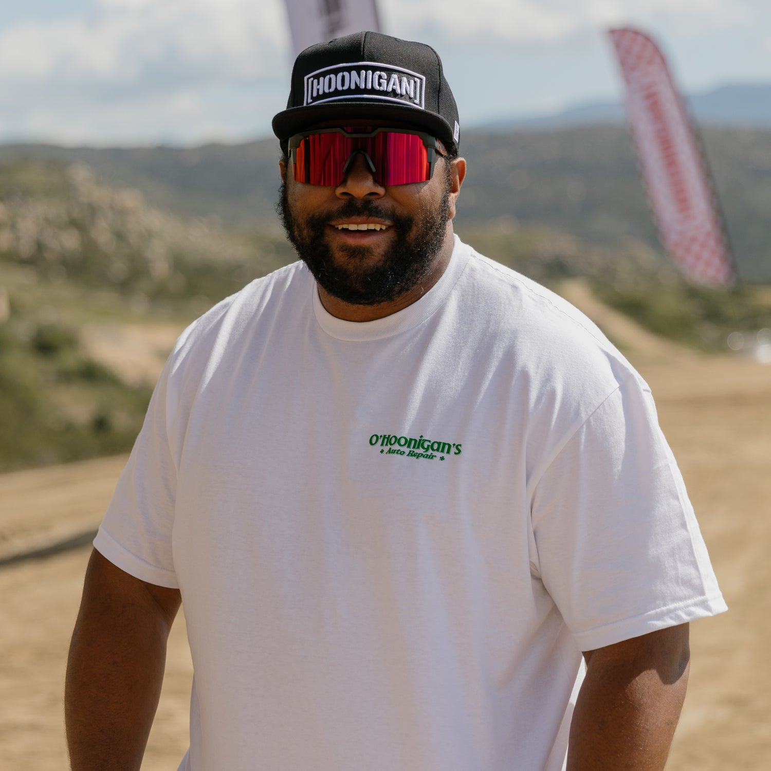 Hoonigan CENSOR BAR Snapback Hat in black with white embroidered logo on the front.