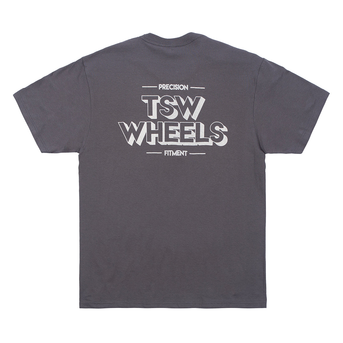 TSW DROPPERS Short Sleeve Tee in charcoal gray with a relaxed fit and back design detail.