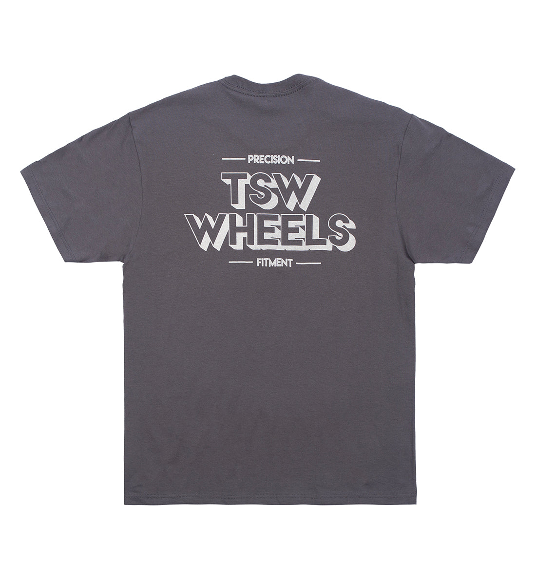 TSW DROPPERS Short Sleeve Tee in charcoal gray with a relaxed fit and back design detail.