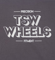 TSW DROPPERS Short Sleeve Tee, featuring a detailed back design in charcoal gray, ideal for casual wear.