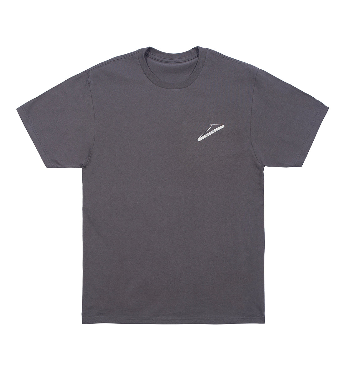 TSW DROPPERS Short Sleeve Tee in charcoal gray, featuring a relaxed fit and a crew neckline, displayed against a white background.