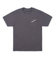 TSW DROPPERS Short Sleeve Tee in charcoal gray, featuring a relaxed fit and a crew neckline, displayed against a white background.
