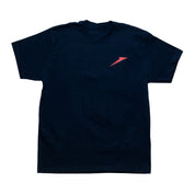 TSW THIN LOGO Short Sleeve Tee in navy blue with a minimalist logo on the chest.