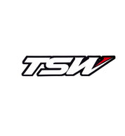 TSW logo sticker featuring a bold black and white design, suitable for various surfaces.
