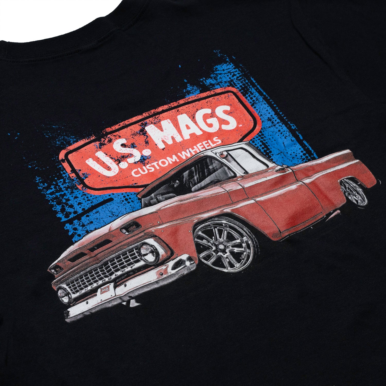 US Mags SHIELD Short Sleeve Tee in black with a white logo design on the front.