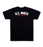 Black short sleeve tee featuring the US MAGS logo on the back.