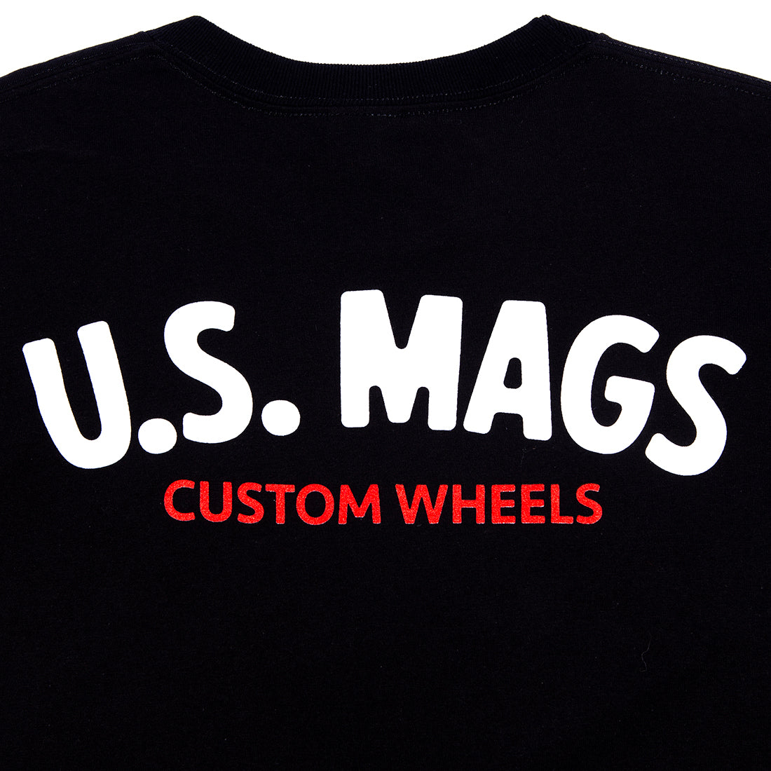 Black short sleeve tee featuring the US MAGS logo on the back.