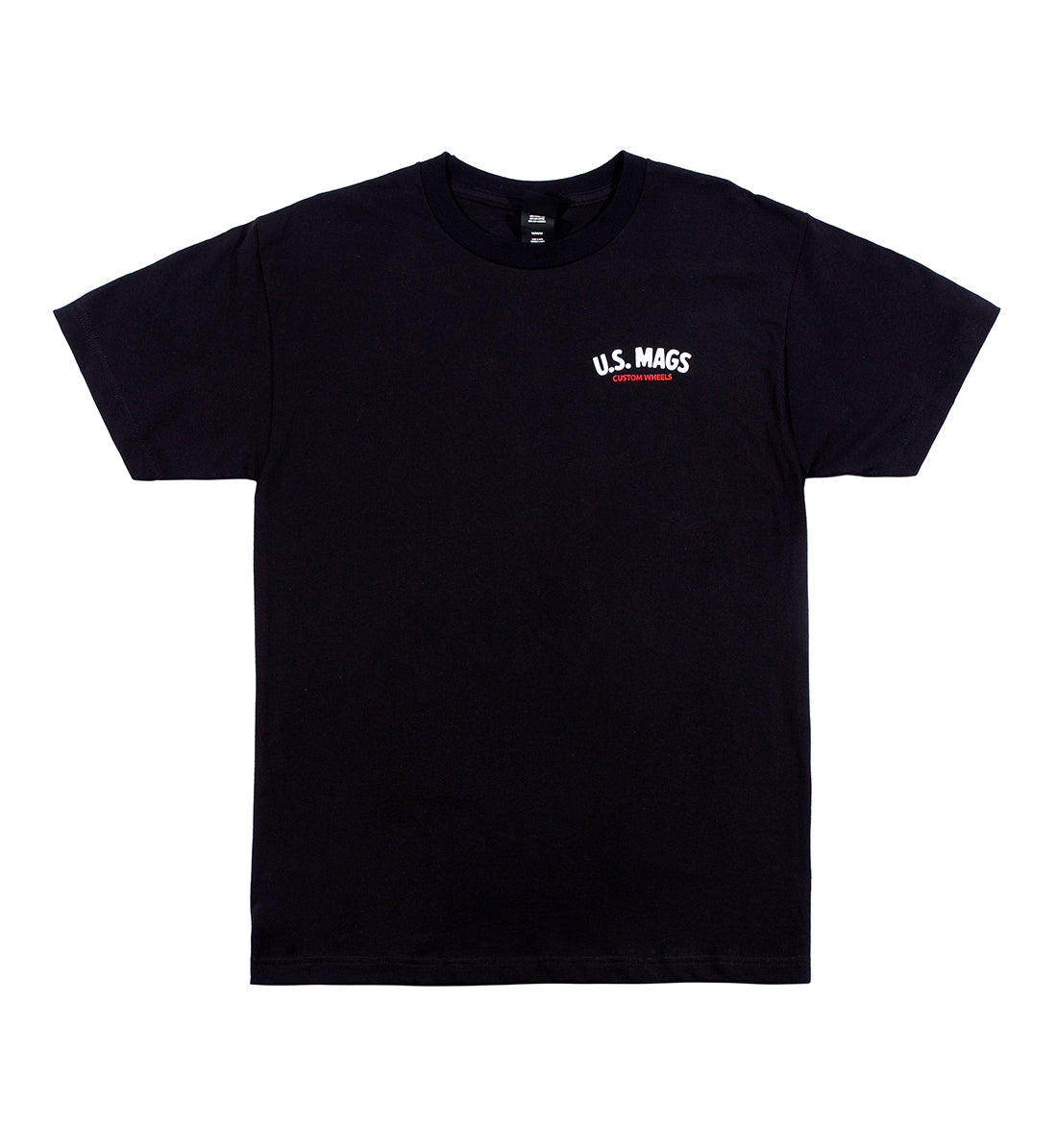 Black short sleeve tee featuring the US MAGS logo prominently on the front.