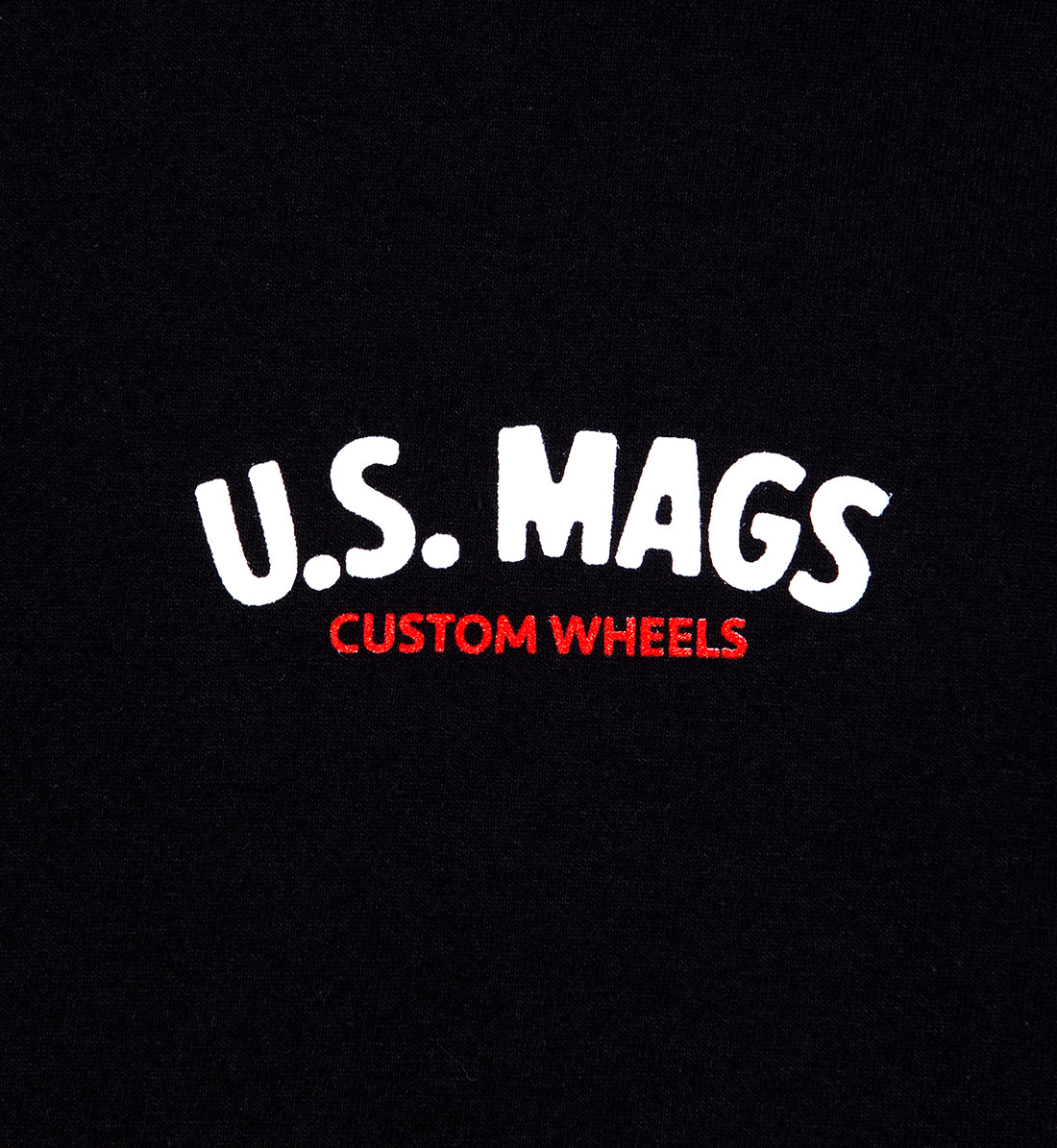 Black short sleeve tee featuring the US MAGS logo prominently displayed on the front.