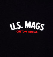 Black short sleeve tee featuring the US MAGS logo prominently displayed on the front.