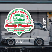 Hoonigan SPEED DELIVERY sticker, 3.8 inches, featuring bold graphics and vibrant colors.