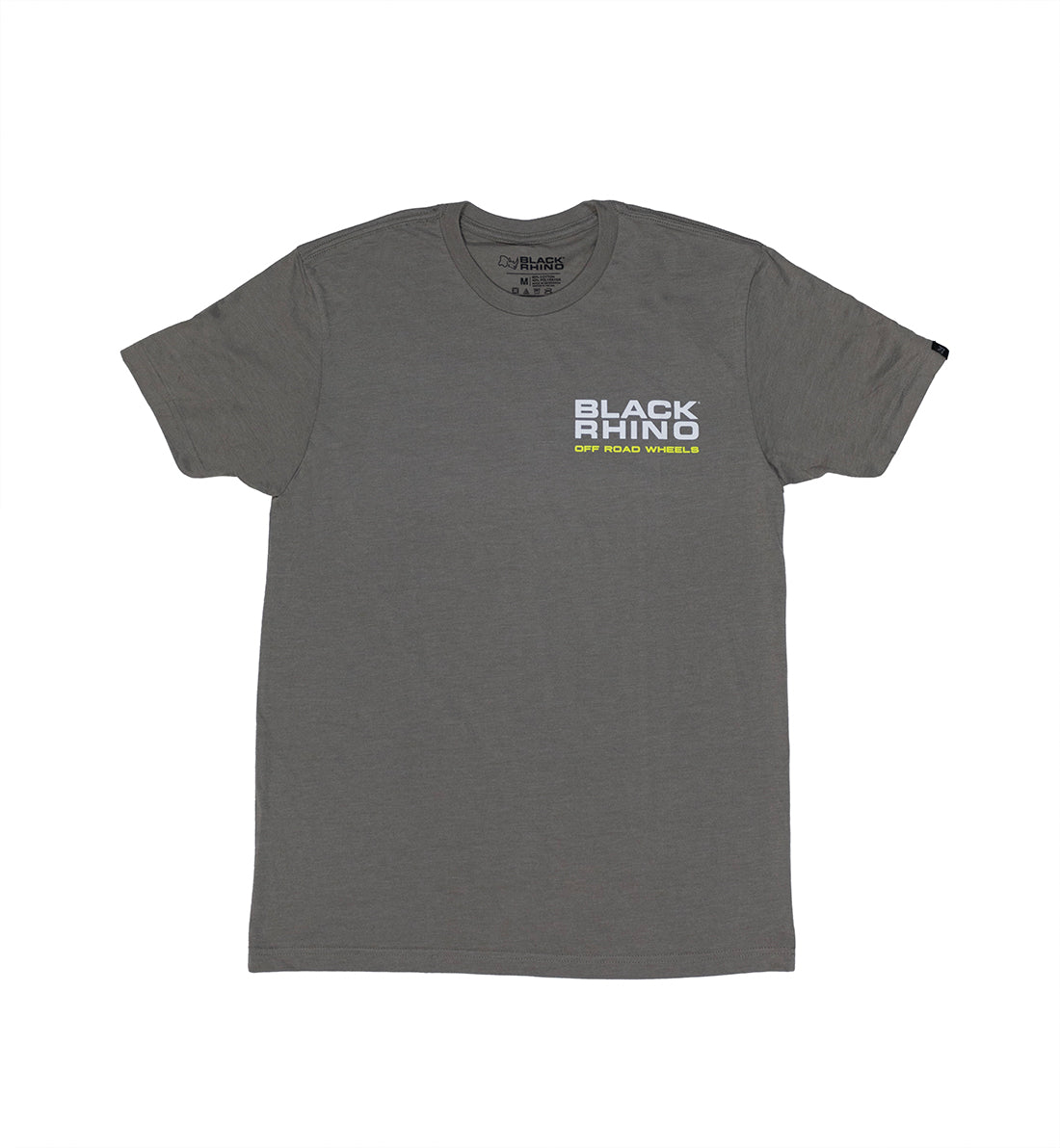 Black Rhino SUMMIT Short Sleeve Tee in black, featuring a bold logo on the chest and a comfortable crew neck design.