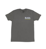 Black Rhino SUMMIT Short Sleeve Tee in black, featuring a bold logo on the chest and a comfortable crew neck design.