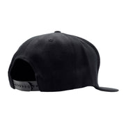 Black Hoonigan Victory Lap snapback hat featuring a classic design with an adjustable strap at the back.