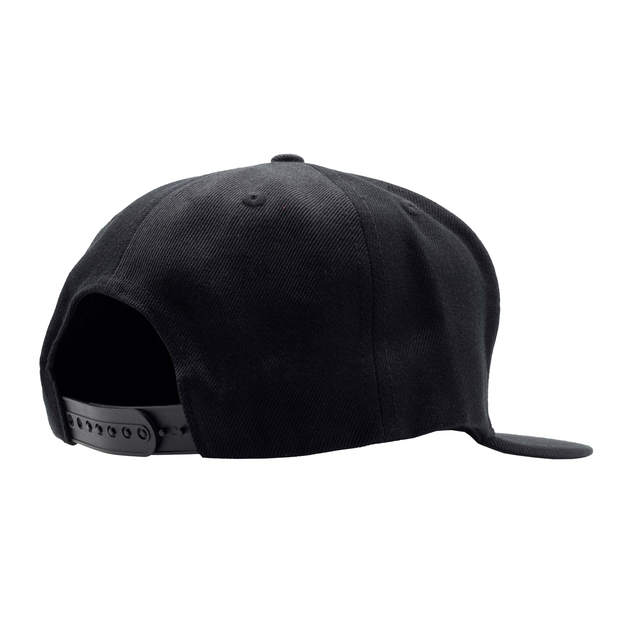 Black Hoonigan Victory Lap snapback hat featuring a classic design with an adjustable strap at the back.