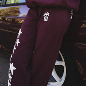 Hoonigan x Lia Block UR STAR Sweatpants featuring a bold star design and logo, perfect for motorsport enthusiasts.