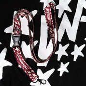 Hoonigan x Lia Block UR STAR lanyard featuring a bold star pattern and logo, perfect for motorsport enthusiasts.