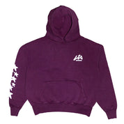 Hoonigan x Lia Block UR STAR pullover hoodie in purple with logo and star graphics on the sleeve. Ideal for motorsport fans.