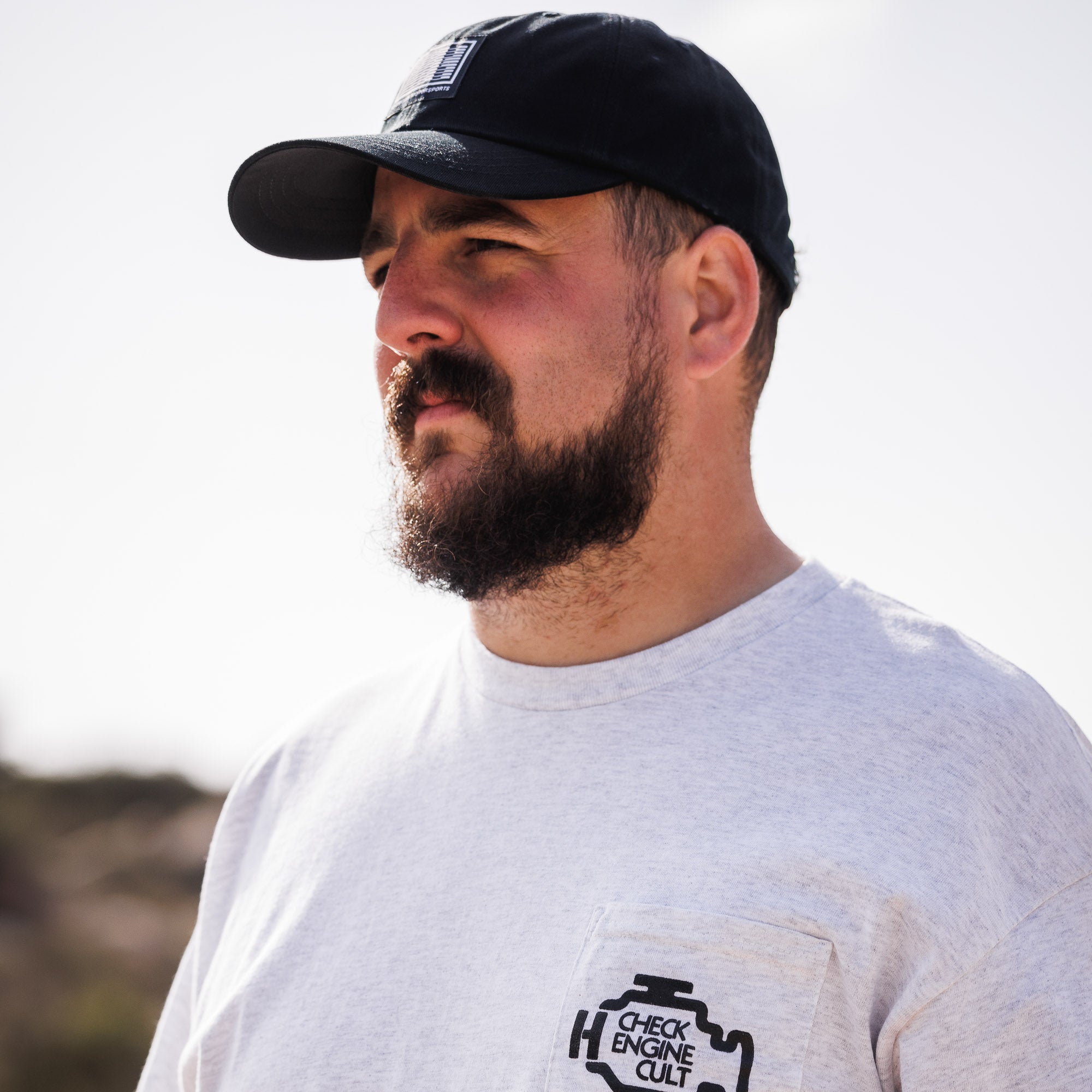 Hoonigan Motorsports unstructured dad hat in black with embroidered logo on front.