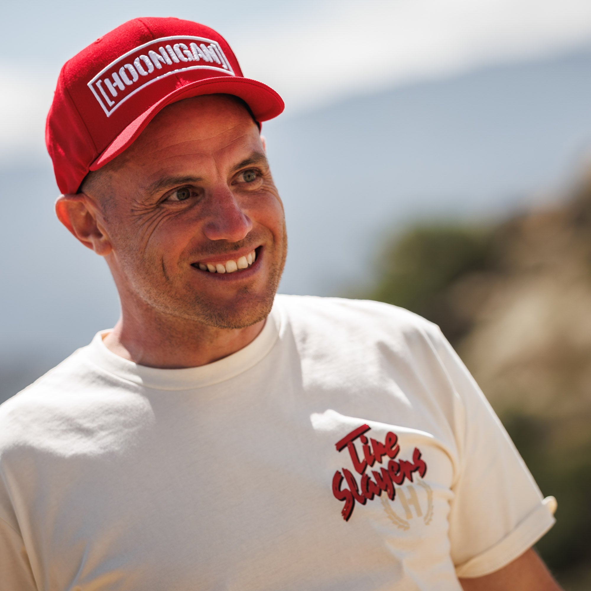 Hoonigan CENSOR BAR Snapback Hat with black base and white embroidered logo.