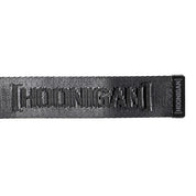 Hoonigan CAUTION TAPE Reversible Belt featuring a bold logo design, perfect for automotive lifestyle enthusiasts.