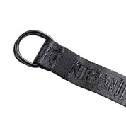 Hoonigan CAUTION TAPE Reversible Belt featuring durable fabric and a metal D-ring for secure fastening.