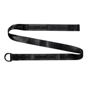 Reversible Hoonigan CAUTION TAPE belt featuring a sleek black design with bold logo detailing for automotive enthusiasts.