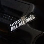 Hoonigan WANGAN C1 sticker featuring bold text and a sleek design, perfect for automotive enthusiasts.