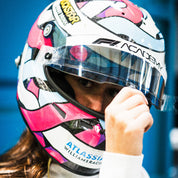 Hoonigan x Lia Block HELMET CENSOR BAR Sticker featuring vibrant design for motorsport enthusiasts and car culture fans.