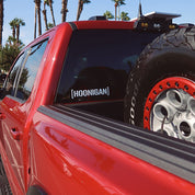 Hoonigan SMALL DIE CUT CENSOR BAR BRACKET LOGO Sticker (10")