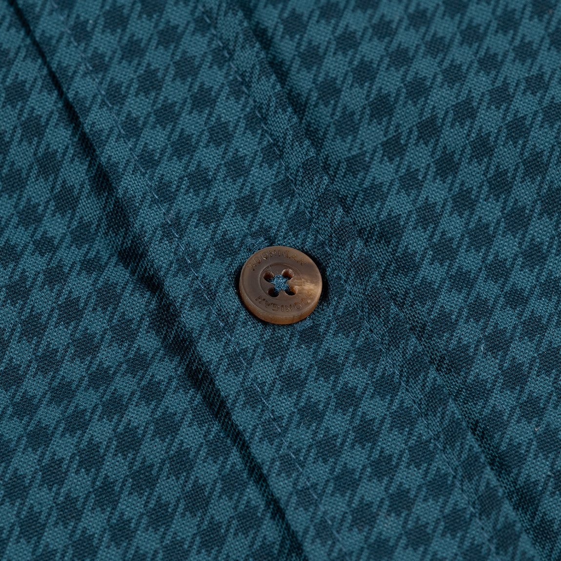 Hoonigan Pepita short sleeve button up shirt. Pattern inspired by the classic Porsche Pepita Houndstooth pattern.