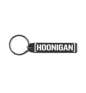 Hoonigan CENSOR BAR Rubber Keychain featuring a black and white design with the Hoonigan logo and censor bar.