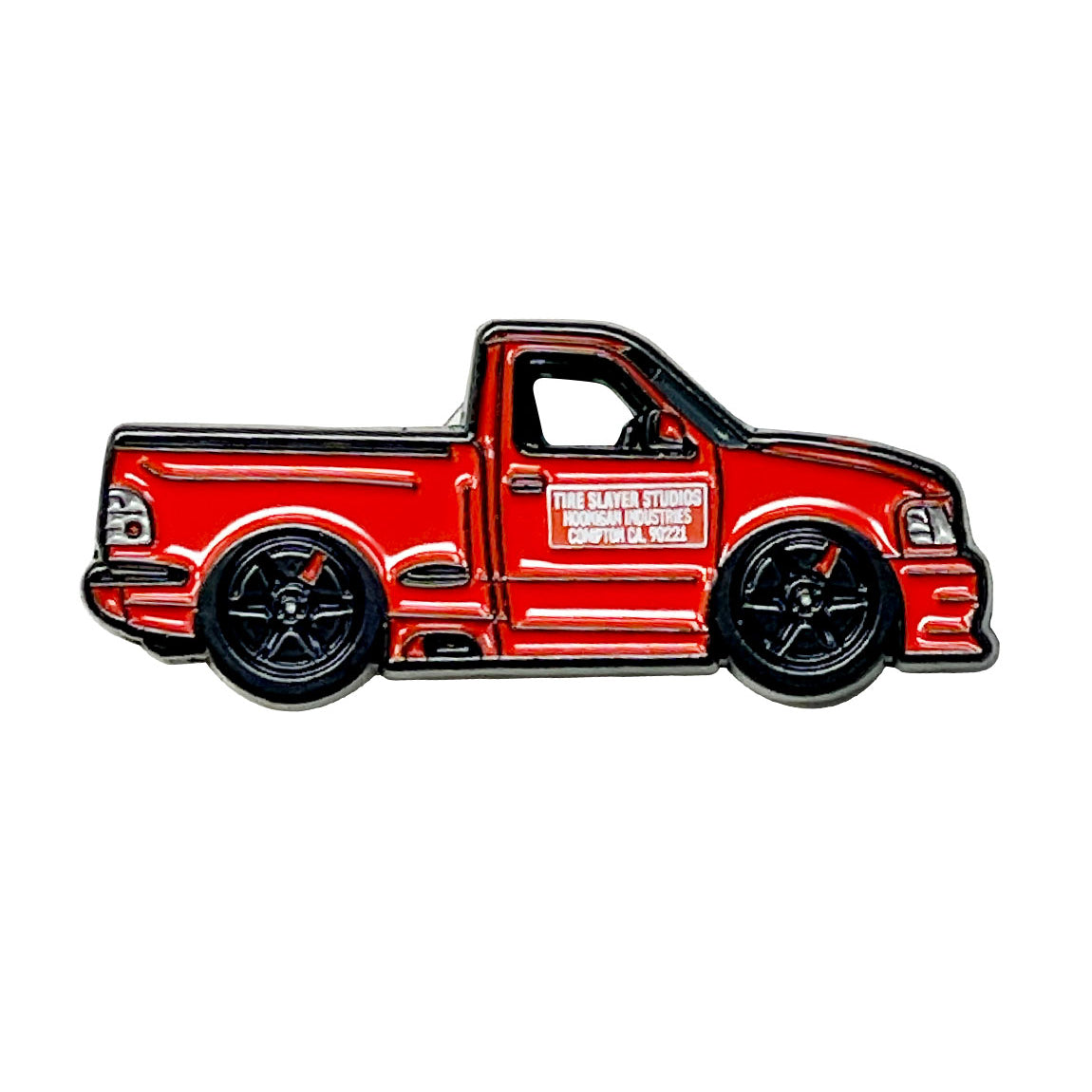 Hoonigan X Leen Customs Limited LORD FRIGHTENING collectible pin featuring a colorful, detailed design with a cartoonish skull and crossbones theme.