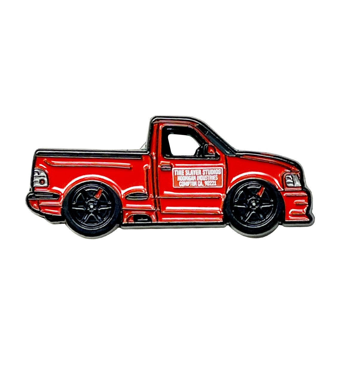 Hoonigan X Leen Customs Limited LORD FRIGHTENING collectible pin featuring a colorful, detailed design with a cartoonish skull and crossbones theme.