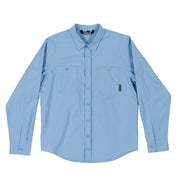 Hoonigan EVENING OXFORD Woven Long Sleeve Dress Shirt in light blue, featuring a button-up front, collar, and long sleeves.