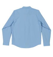 Hoonigan EVENING OXFORD Woven Long Sleeve Dress Shirt in light blue with a button-down collar and chest pocket.