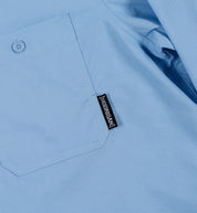 Hoonigan Evening Oxford Woven Long Sleeve Dress Shirt in light blue, featuring a classic collar and button-up front.