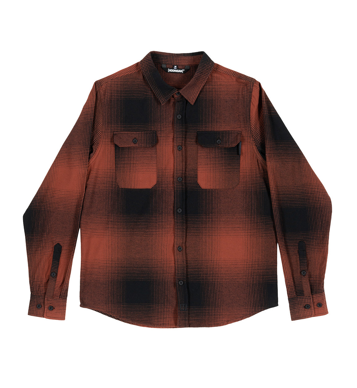 Hoonigan RUST Long Sleeve Flannel Shirt | Black / Gray | 100% Cotton Black / Orange / S | Hoonigan Hoonigan RUST Long Sleeve Flannel Shirt | Black / Gray | 100% Cotton Black / Orange / S | Hoonigan