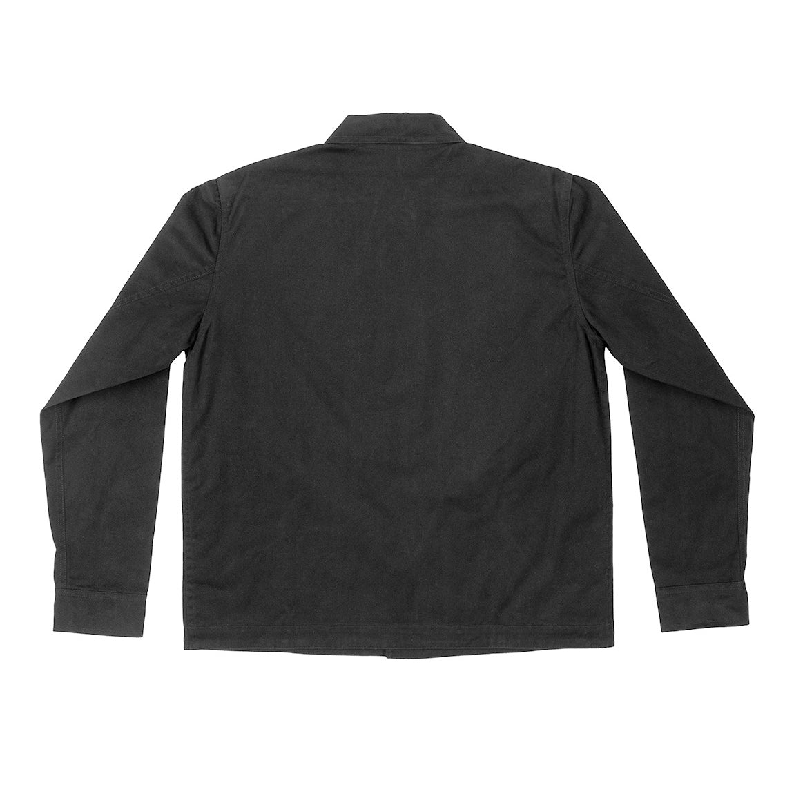 Hoonigan CHORE Jacket in black, featuring a relaxed fit, front pockets, and a logo patch on the left chest.
