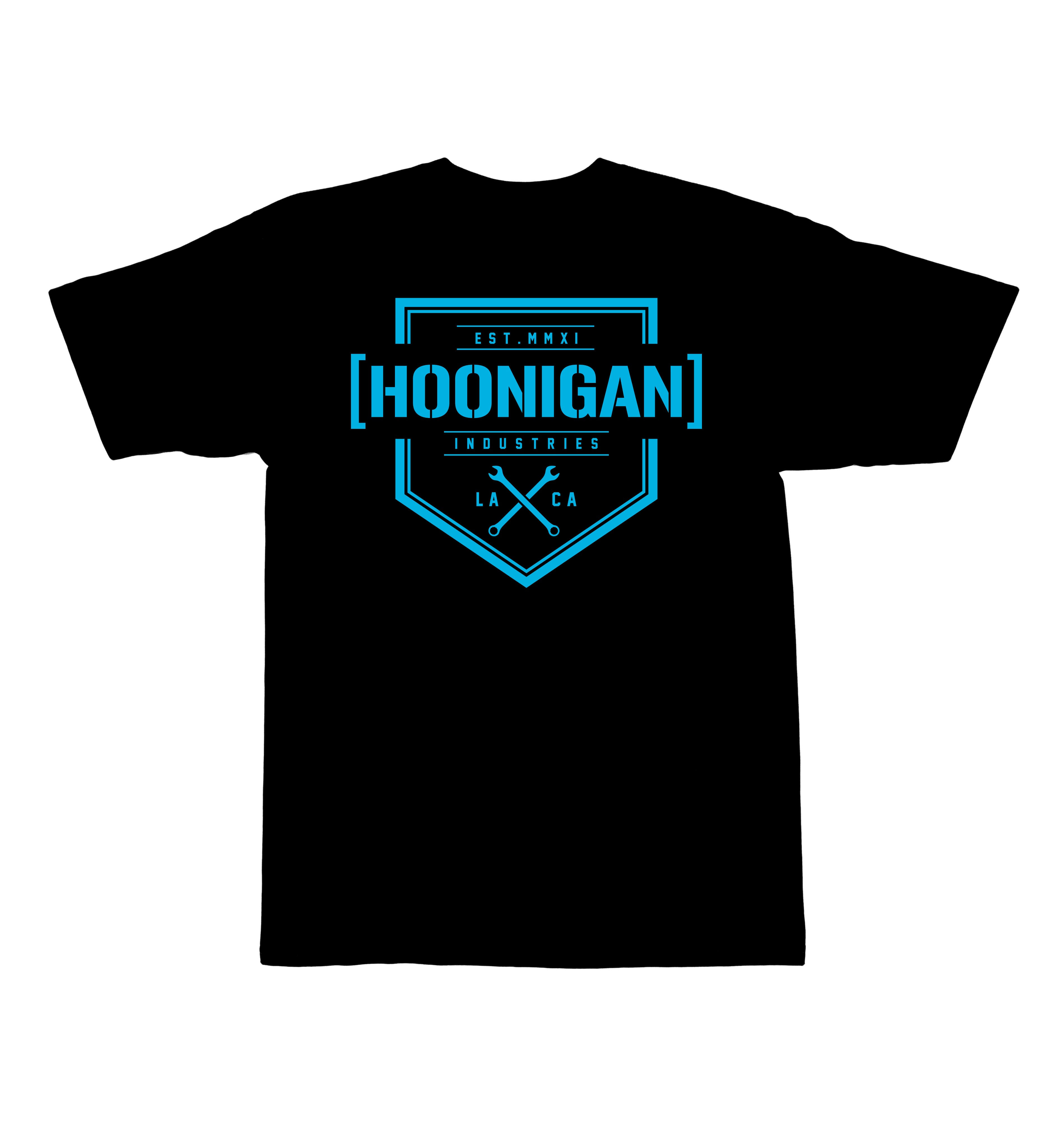Hoonigan BRACKET X LOGO short sleeve black t-shirt with bold graphic design.