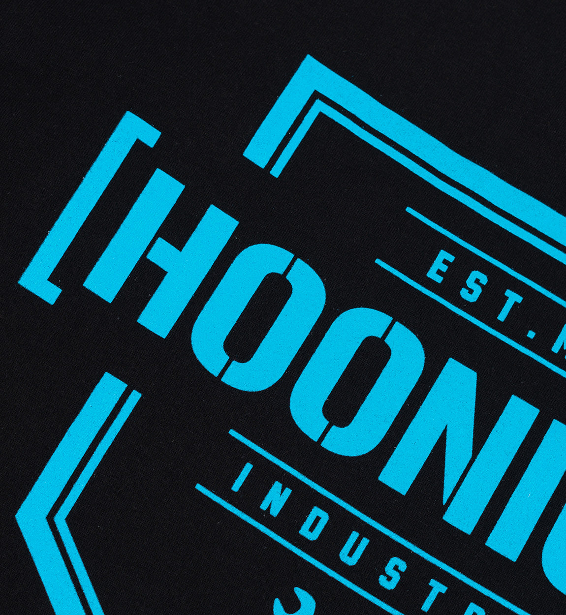 Hoonigan BRACKET X LOGO Short Sleeve Tee in black with graphic logo printed on the front.