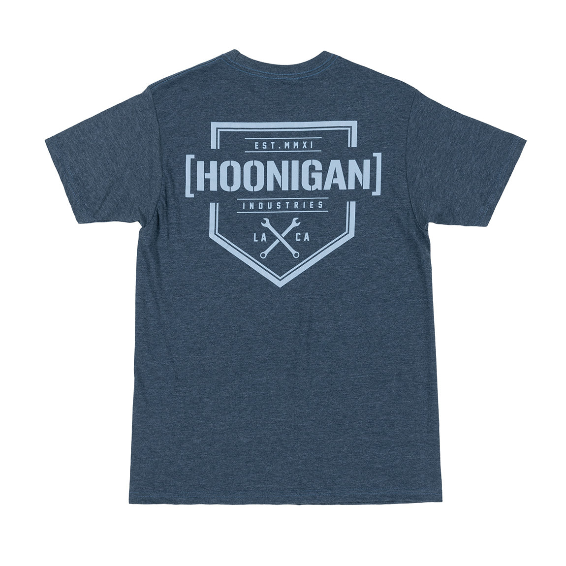 Hoonigan BRACKET X LOGO Short Sleeve Tee in black featuring bold white logo graphic.