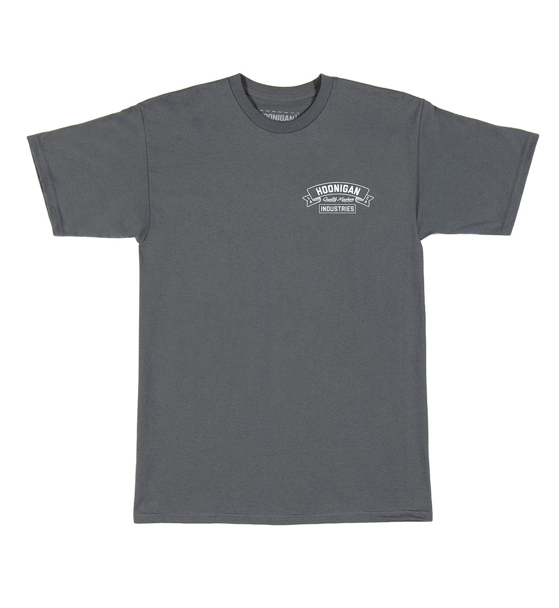 Hoonigan CRANKED Short Sleeve Tee in white with bold black graphics on the front.