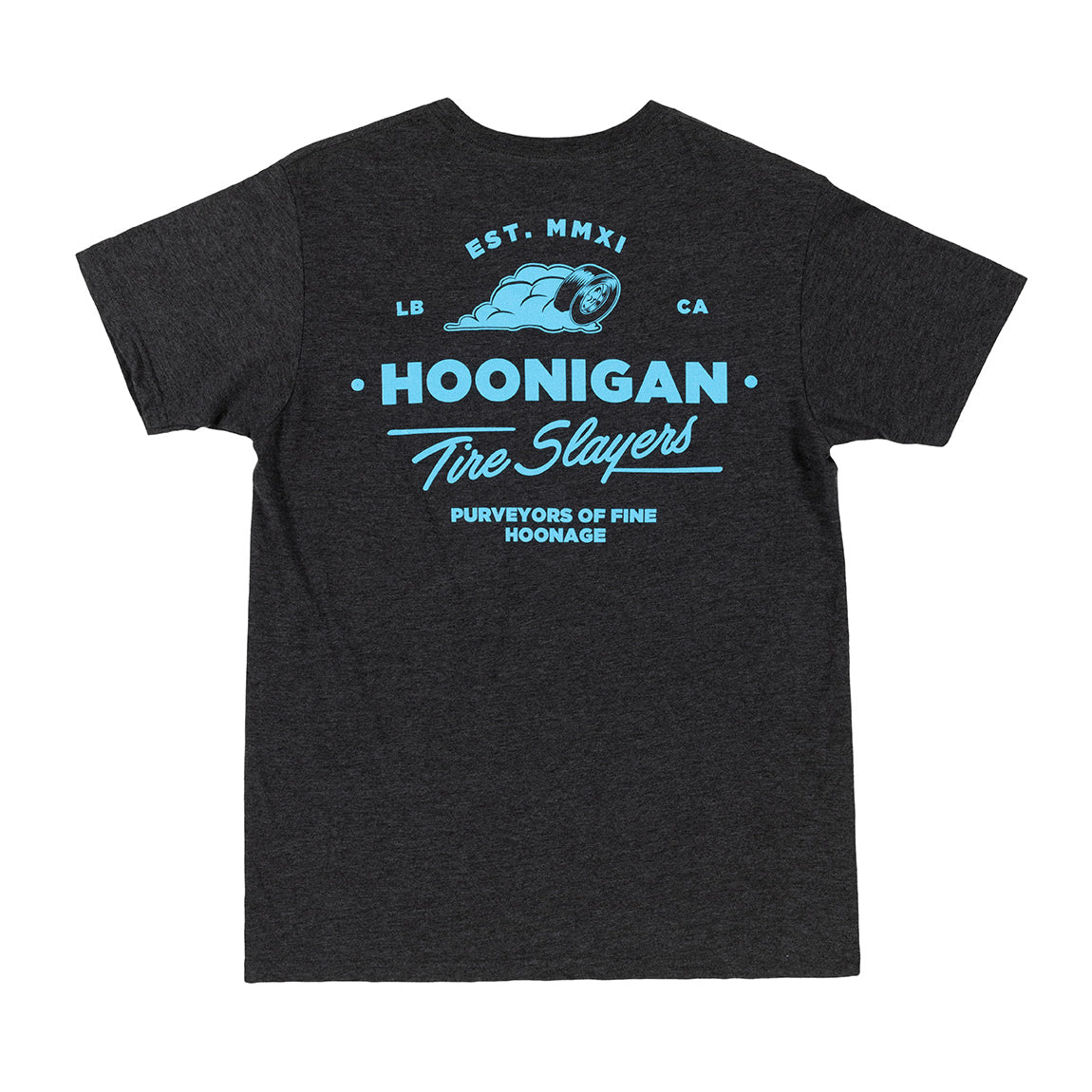Hoonigan CHEATER SLICKS Short Sleeve Tee in black featuring graphic print on the front.