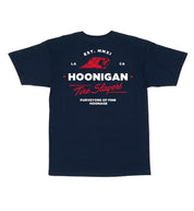 Hoonigan CHEATER SLICKS short sleeve tee featuring bold graphic design on a black background.